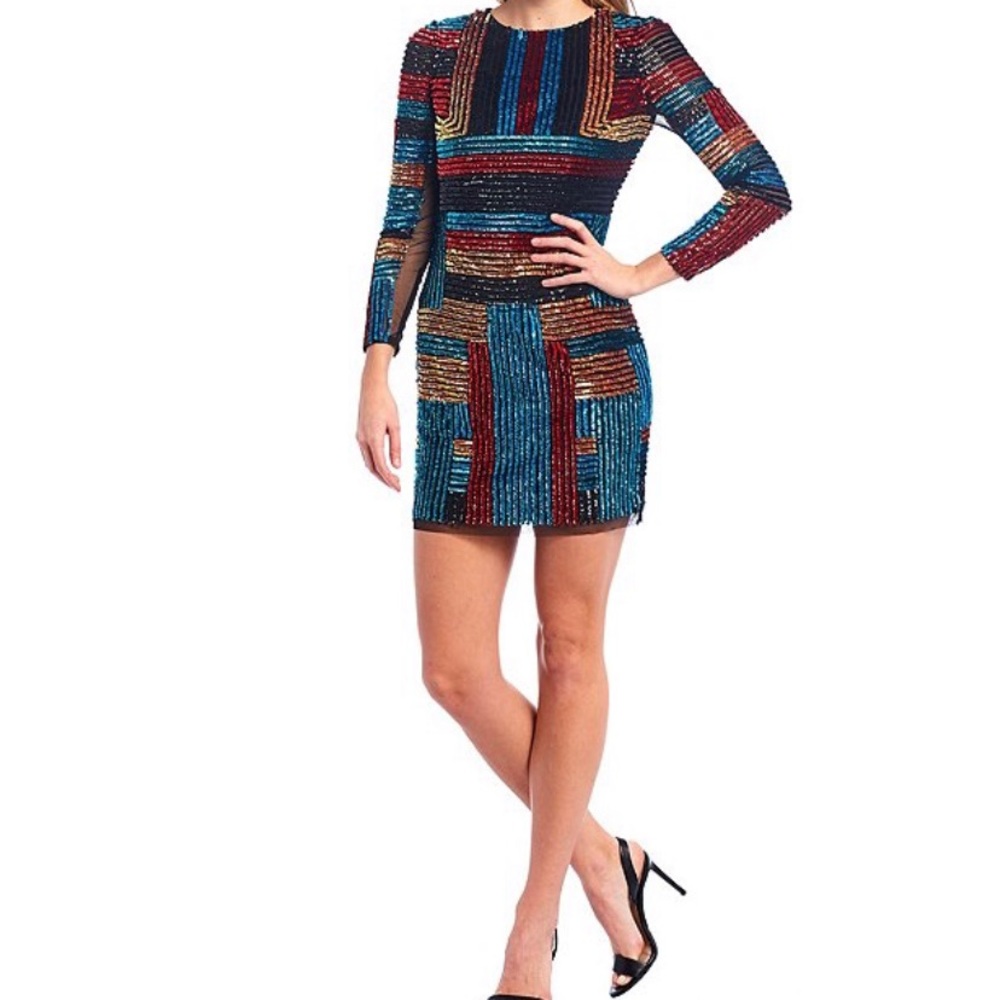 Muti beaded sequin dress .